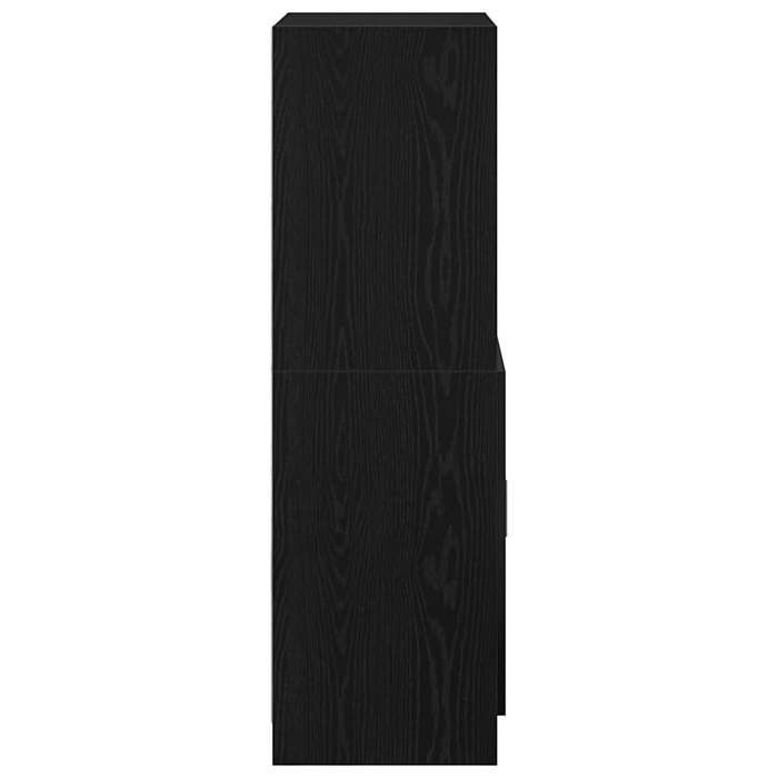 Moderne Placard/Armoire de cuisine SWEETY Meuble bas de rangement noir 57x415x1315 cm bois dingénierie BB2361