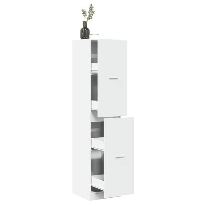 SALE 2026 Buffet bahut Blanc - Armoire dapothicaire blanc 40x41x174 5cm - bois dingénierie PRO643777598