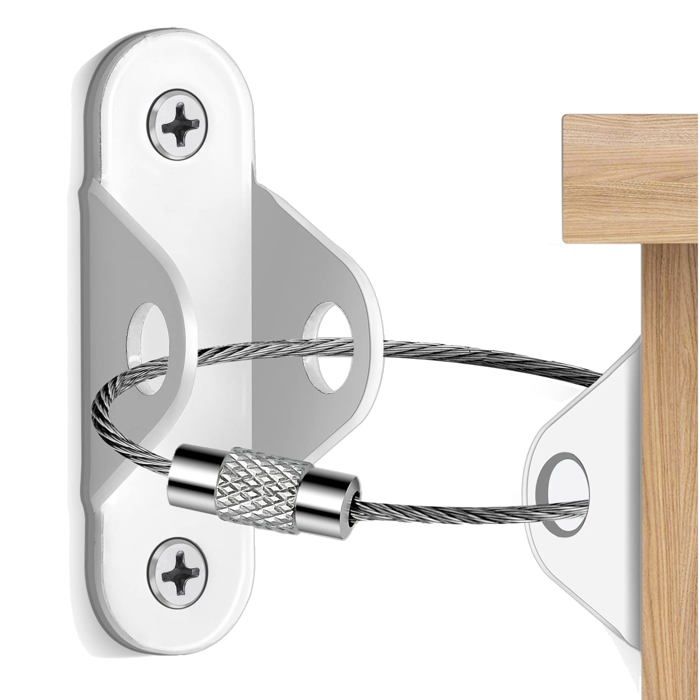 Ancrages pour meubles (lot de 10) Ancrages anti-basculement pour la sécurité des bébés blancs