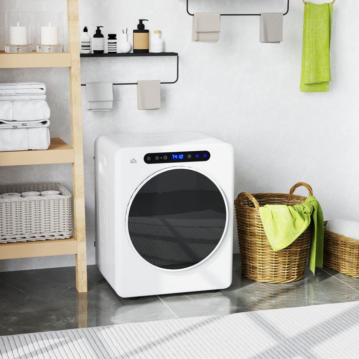 MOTHINESSTO4260 Sèche linge à évacuation sèche-linge électrique 1000 W 3 Kg 6 modes de séchage minuterie acier inoxydable blanc