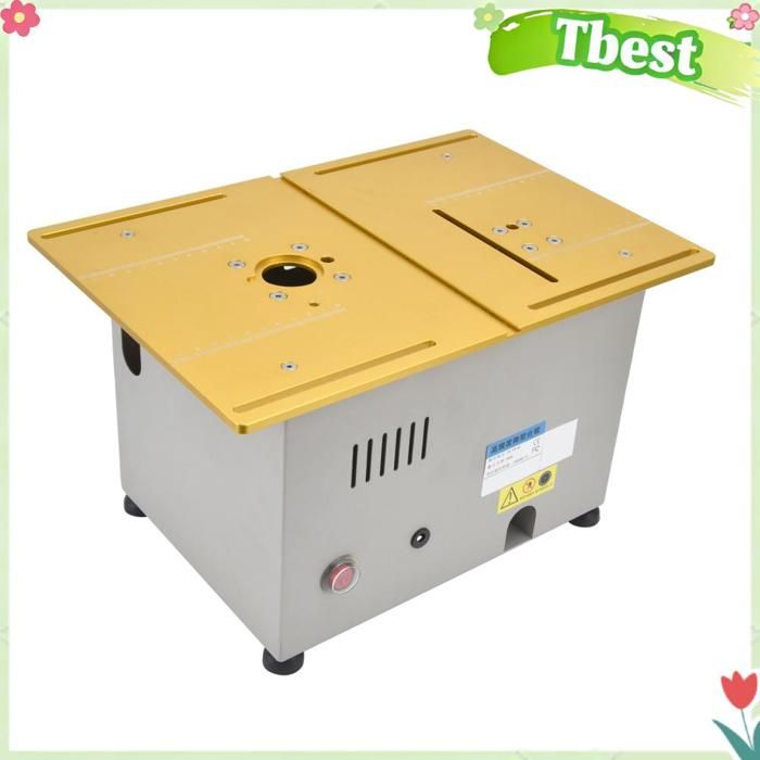Tbest Scie à table Scie De Table électrique Portable De Bureau Pour Menuisier outillage scie Norme européenne 110V-240V Doré