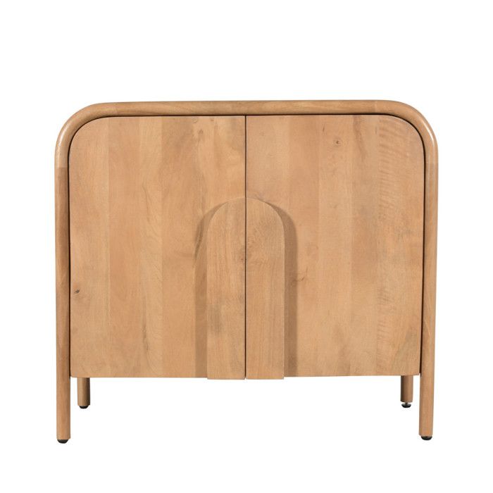 Bali - Buffet 2 portes en bois massif L90cm - Bois clair Bali - Buffet 2 portes en bois massif L90cm - Bois clair