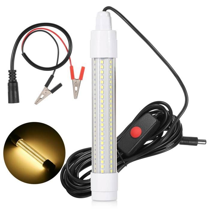 Lampe de pêche submersible à 144 LED détecteur de poissons sous-marin lampe dattraction pour leur ACCESSOIRES FABRICATION MAISON
