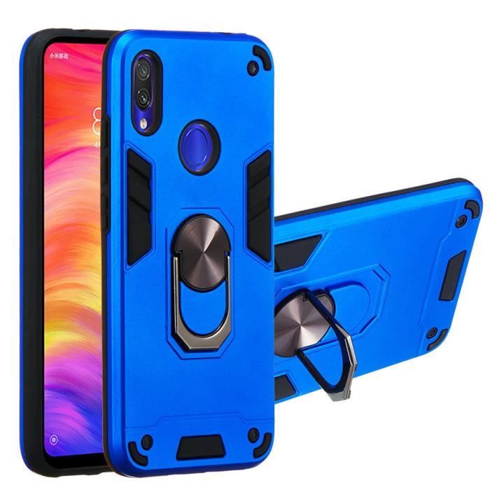 Coque Portefeuille Pour Xiaomi Redmi Note 7 Pro - Étui Livre Anti-choc Noir, Avec Portes-cartes
