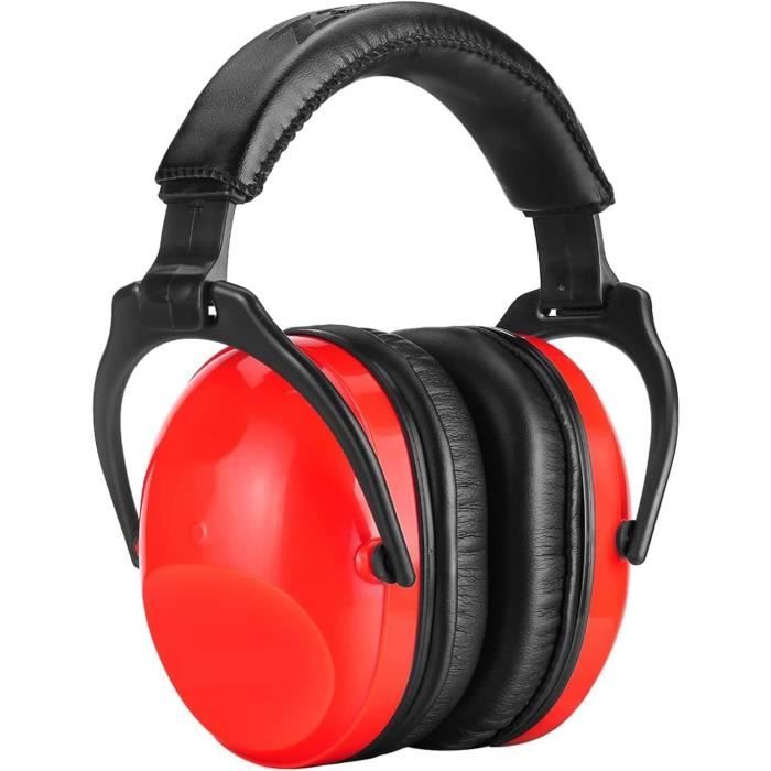 PROTEAR Casque Antibruit Enfants SNR 28dB - Protection Auditive Réglable Noirs Feux D'Artifice