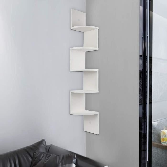Kalavika Étagère D'angle Étagère Murale En Bois Trois Couches Étagère à