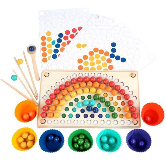 Jeux Montessori Enfant 2 3 4 5 Ans-motricité Fine en Bois-Puzzle
