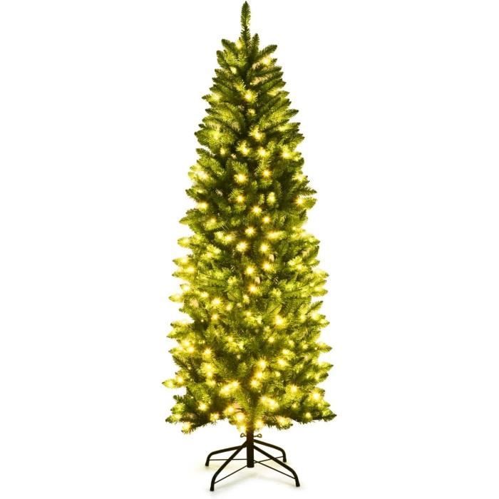 Arbre De Noël Artificiel 180 Cm, Sapin De Noël Épais Avec 250 Lumières