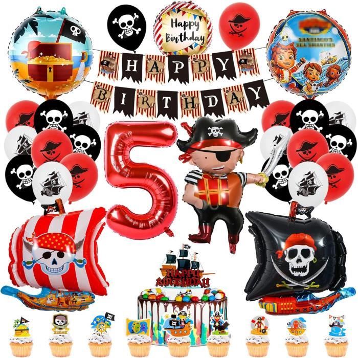 80 Pcs Pirate Fête D'anniversaire Décorations Pirate Joyeux