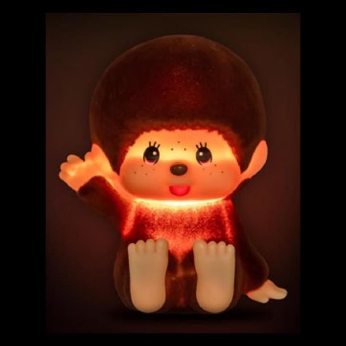 monchhichi - kiki - figurine lumineuse led 9cm