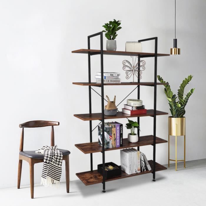 Meuble Etagere 5 Etageres Plus Large Style Industriel Bibliotheque Meuble De Rangement Pour Chambre Balcon 105x32x178cm Achat Vente Meuble Etagere Meuble Etagere Soldes Sur Cdiscount Des Le 20 Janvier Cdiscount