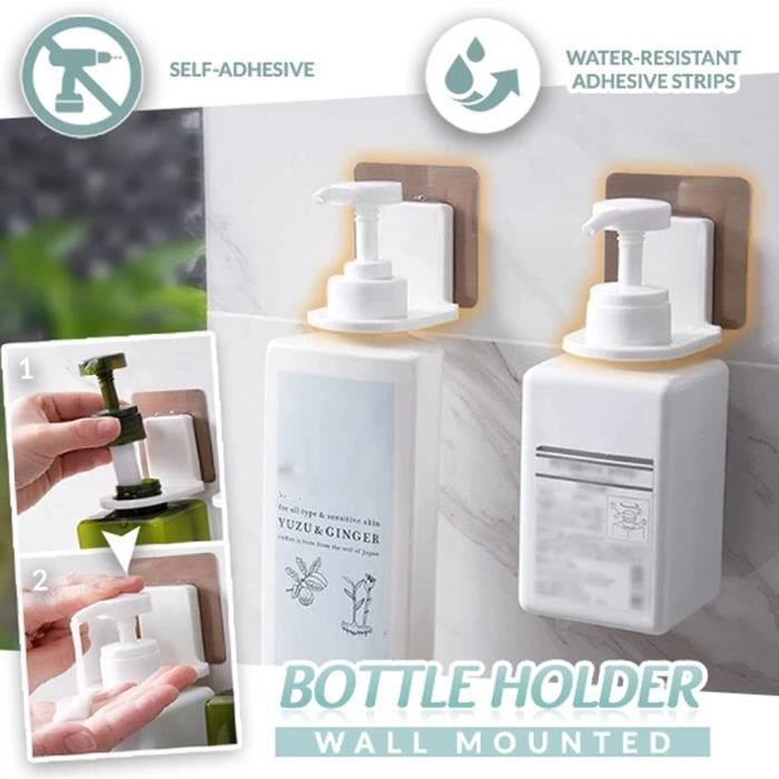 support a ventouse gel douche shampooing savon support mural liquide etagere de salle de bain gre2887 cdiscount maison