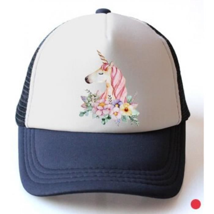 Version Navy Bleu 3 8 Years 54cm Bebe Fille Chapeau Casquette Accessoires Pour 3 8 Ans Filles Licorne De Baseball Ete Soleil Cdiscount