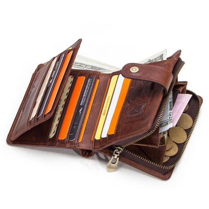 100 cuir véritable hommes portefeuilles zipper portemonnaie court mâle qualité concepteur 100 cuir véritable hommes portefeuilles zipper portemonnaie court mâle qualité concepteur