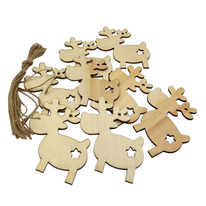 Bricolage Renne De Noel En Bois 10pcs Bois Artisanat Ornement Bricolage Noel Cerf Rennes Decoration Pendaison Zzp70811821 109 Cdiscount Maison
