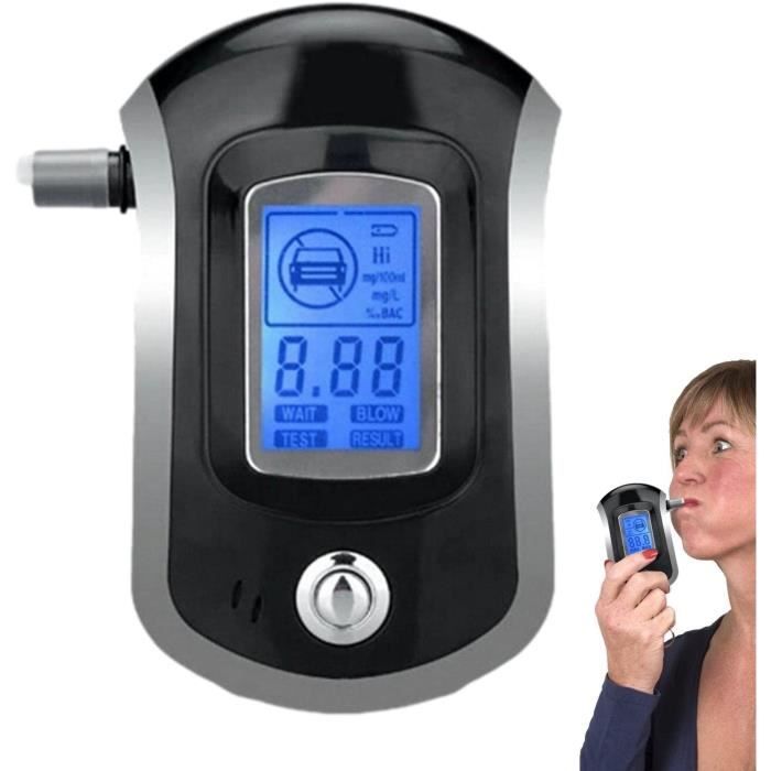 Testeur d'alcool Test rapide Haute précision Digital Breathalyze Digital  Display Breath Alcohol Tester D