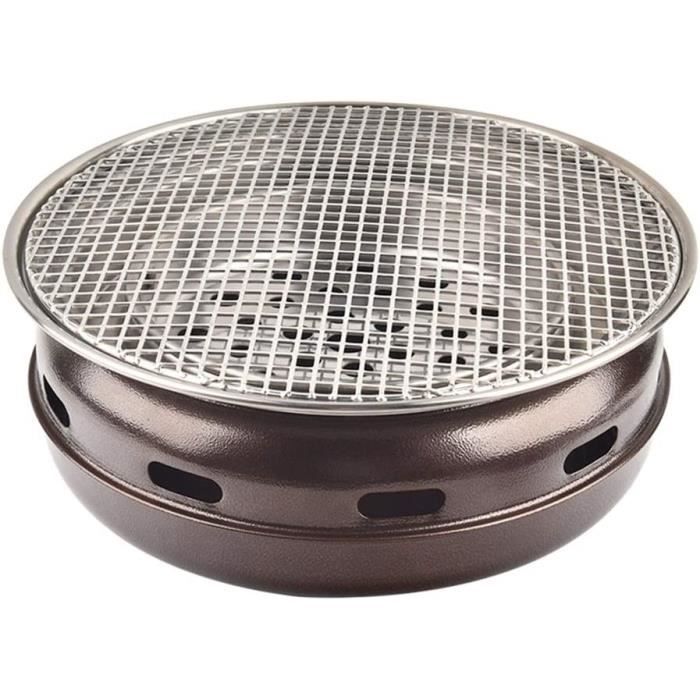 Barbecue à charbon de bois - En acier inoxydable - Portable - Pliable