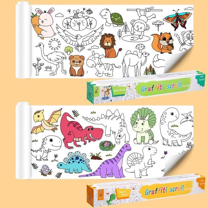 Rouleau de papier peint Coloriage animaux de la ferme pour les enfants 