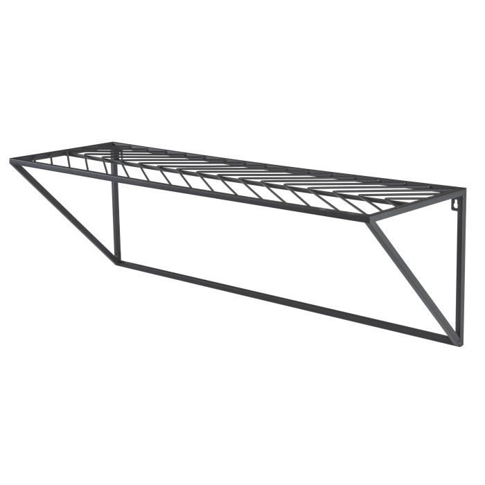 Etagere En Metal Noir 1 Tablette L 80 X P 32 X H 24 Cm Achat Vente Etagere Murale Etagere En Metal Noir L 80 Cdiscount