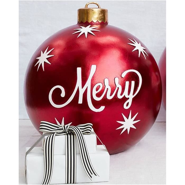Boule de Noel Geante 60cm,Boule de noël pour extérieur Gonflable