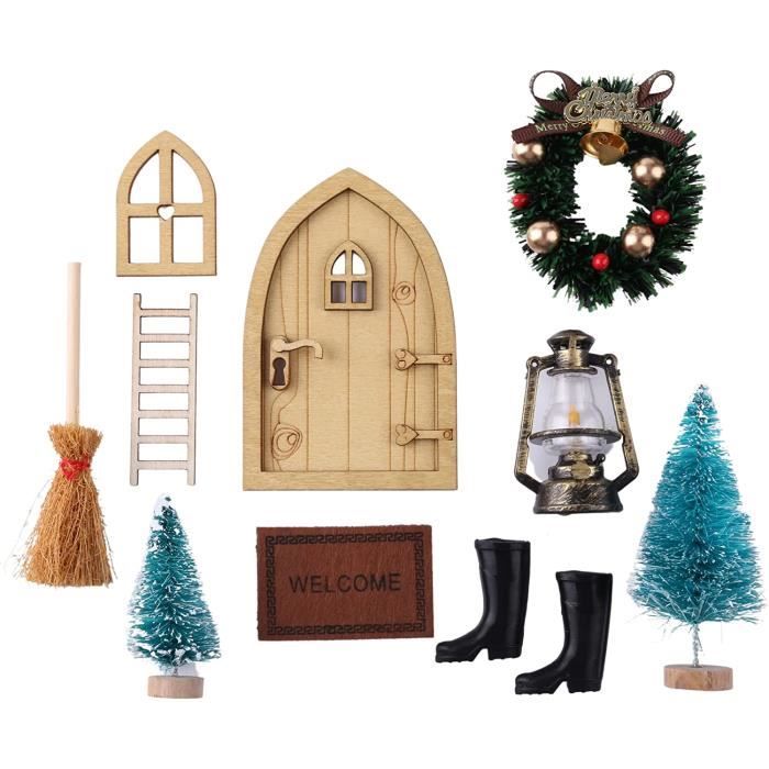 Kit Porte De Lutin Halloween – 24 Accessoires Miniatures, Squelettes, Citrouille, Feu De Camp, Fenêtres Fluos, Décoration