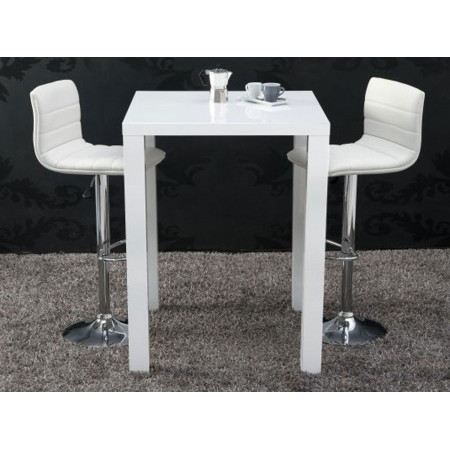 Table De Bar Betty Blanc Laque Achat Vente Mange Debout Table