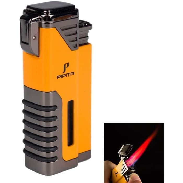 2 Briquets Tempêtes, Briquet Gaz Rechargeable, Jet Flamme Briquet Tempete Avec Verrouillage De