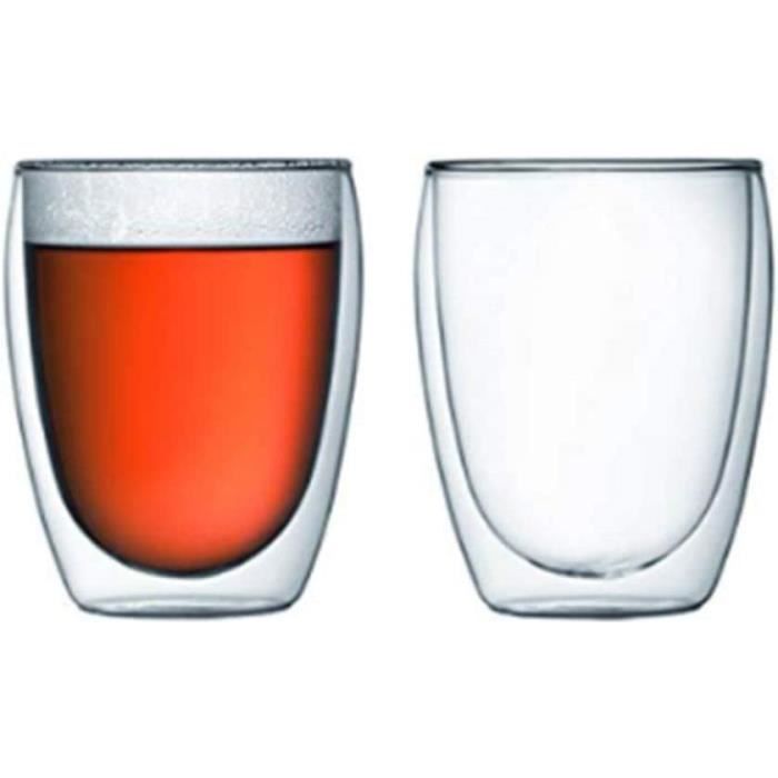 4 Tasses à Expresso Isothermes Acier Inoxydable 80ml | Double Paroi Incassable | Sans Pied Pour Machine à Café