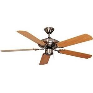 Ventilateur de plafond - Deko-Elektro - STEEL STAR - Diamètre 132 cm - Hêtre - Trois étapes