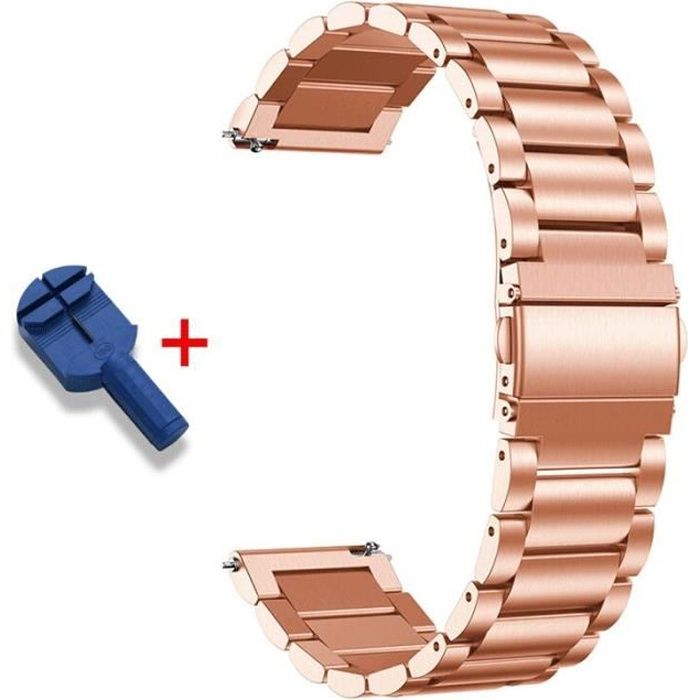 Bracelet de montre connectée Fossil Gen 5 Carlyle-Julianna, en acier  inoxydable, à dégagement rapide, Style 1 Rose Gold -CZ21002 , - Achat/vente  bracelet de montre - Cdiscount