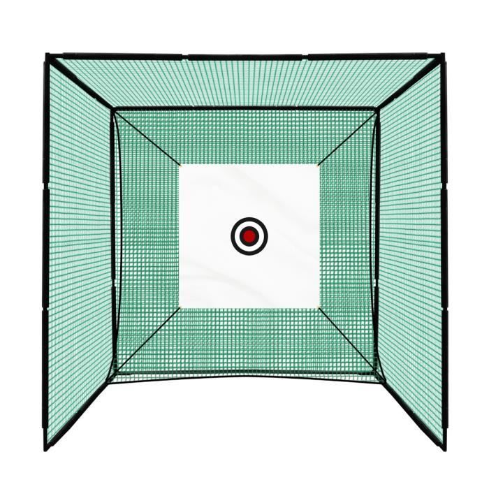 Cage avec Filet d'Entrainement pour Swing au Golf - 3m x 3m
