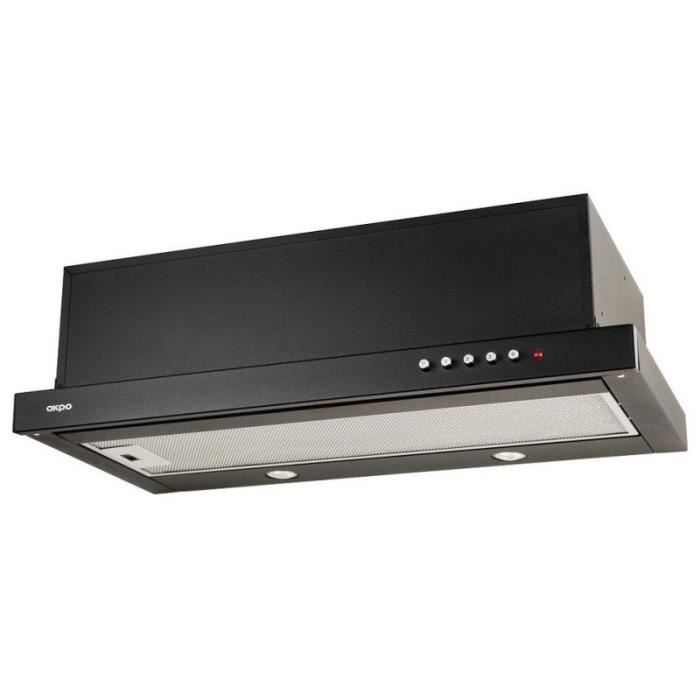 Hotte sous le meuble - AKPO - WK-7 Light 60 - Noir - LED - Aluminium