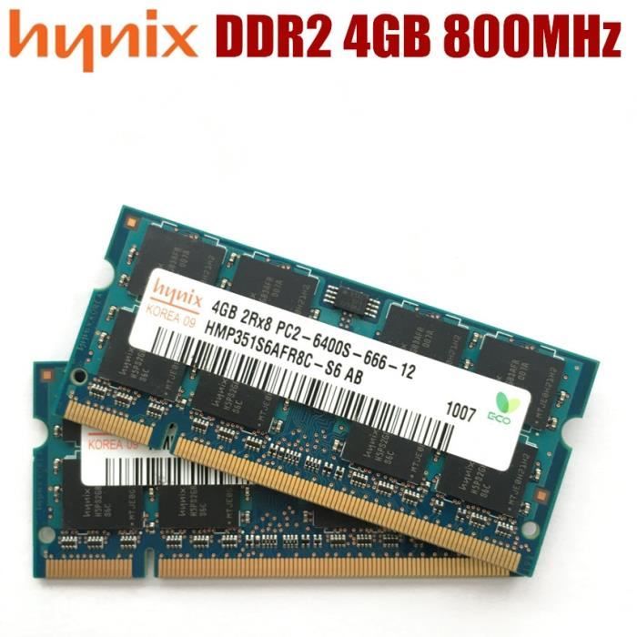 Lot De Barrettes Mémoire RAM Portable Hynix DDR2/DDR3 - Capacités 1Go à 8Go - SO-DIMM - Neuf