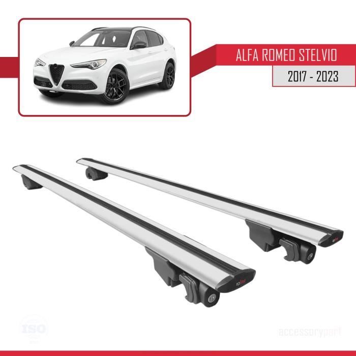 Barres De Toit En Aluminium Pour Alfa Romeo Giulietta Hayon (2010-2020) - Porte-Bagages De Voiture Noir - Amos - K-P - Aero - Toit Normal Barres Aluminium Koala&Aero Black | Magasin Internet Carmager
