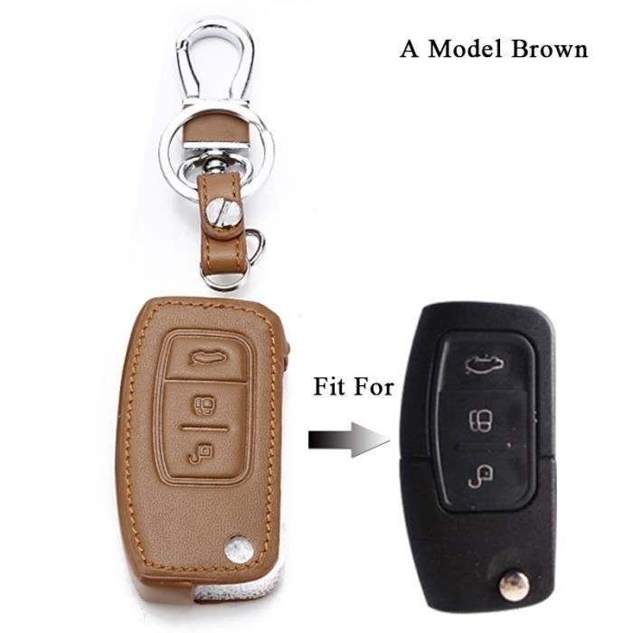 Funda De Llave Plegable Con Tapa De 3 Botones Para Ford Focus 2, C Max