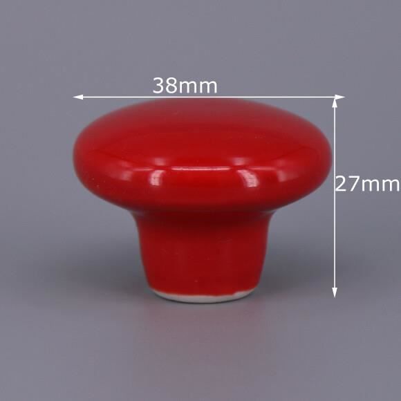 Bouton de tirage,Poignées de porte rouges en céramique,1 pièce,pour ...