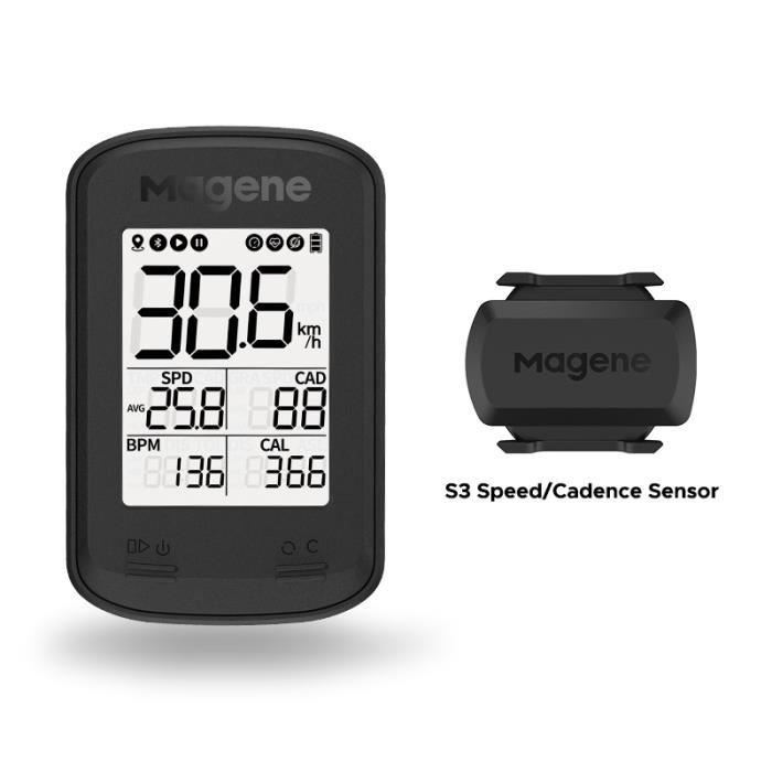 Compteur Vélo Sans Fil Avec Cadence – Rechargeable USB – Multifonction – IPX6 – Affichage Haute Clarté