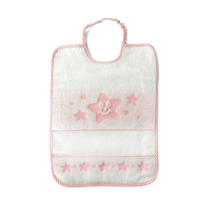 Bavoir Bebe Avec Broderie De Etoiles Fermeture Avec Elastique 100 Coton 24 X 31 5 Cm Rose Cdiscount Puericulture Eveil Bebe