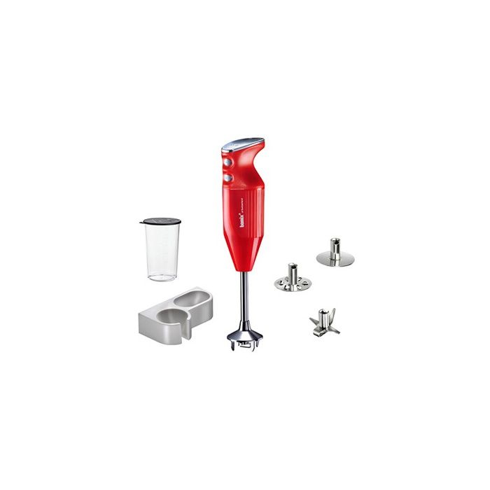Mixeur plongeant - BAMIX - M200 Mono - 200 W - Rouge - Accessoires inclus