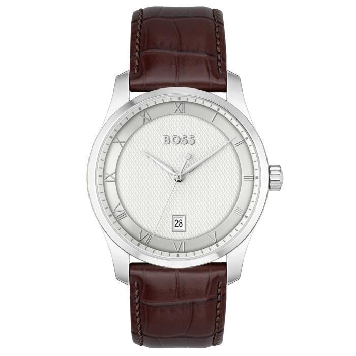 Montre À Bracelet En Cuir Principe - BOSS - Homme - Marron