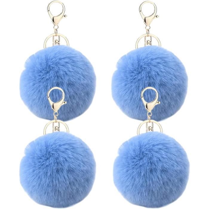 SIQUK 40 Pompons Fausses Fourrures Renard 10 Cm – 10 Couleurs Pastel, Pour Bonnets, Porte-Clés, Sacs & Déco DIY