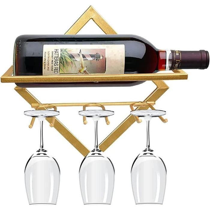 Porte-verres à Vin Suspendu Sous Placard - 4 Pièces Blanc, 26x11,6 Cm - Installation Sans Perçage, Colle Forte - Gain De Place Cuisine/bar