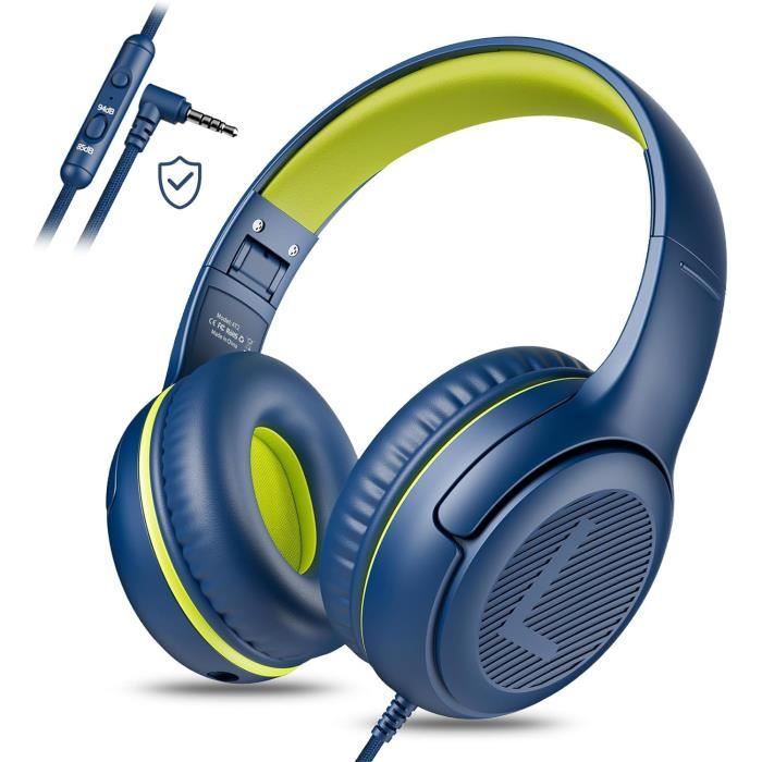 Casque Audio Enfant Avec Microphone 85-94 Db Volume Limité Casque ...