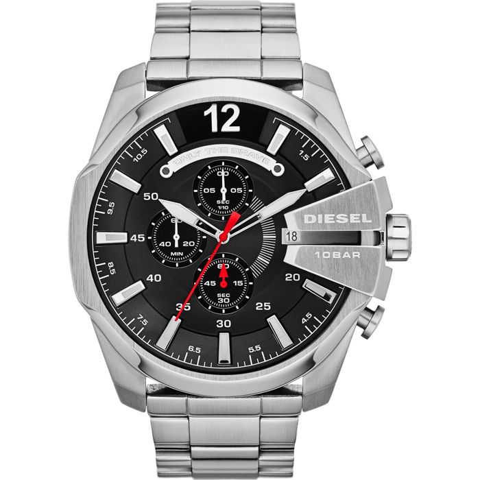 Montre Homme Diesel Mega Chief DZ4308 Bracelet argenté en acier