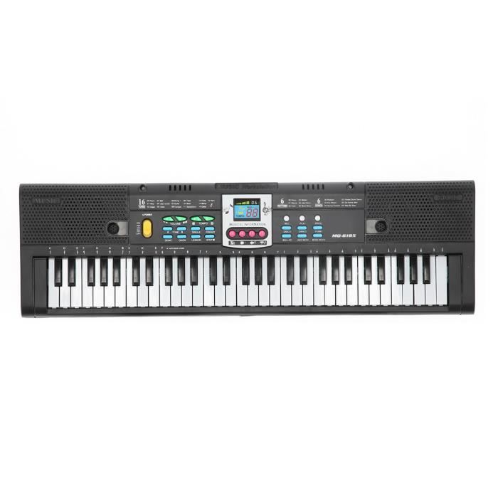 Dioche clavier électrique portable Mini piano électrique à 61 touches noir  pour studio multifonctionnel avec microphone pour - Cdiscount Instruments  de musique