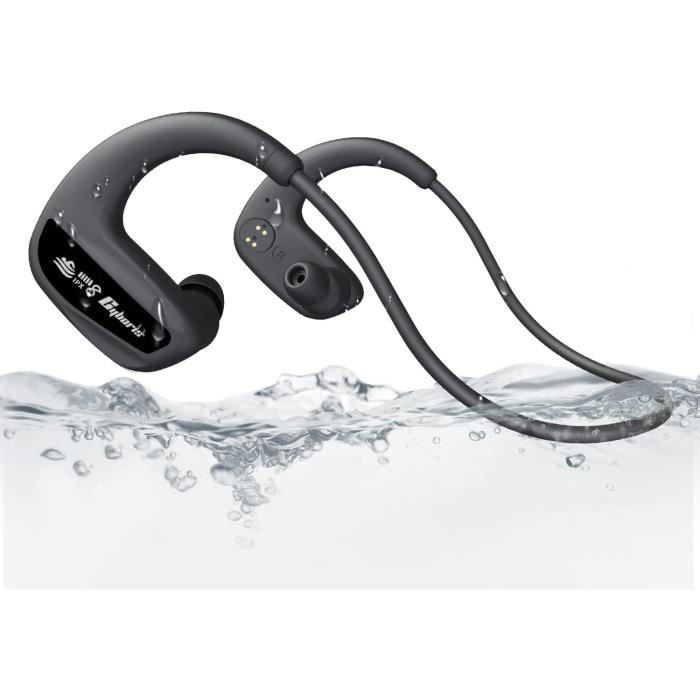 EJ.life Casque de natation Casque à Conduction Osseuse Casque Sans Fil