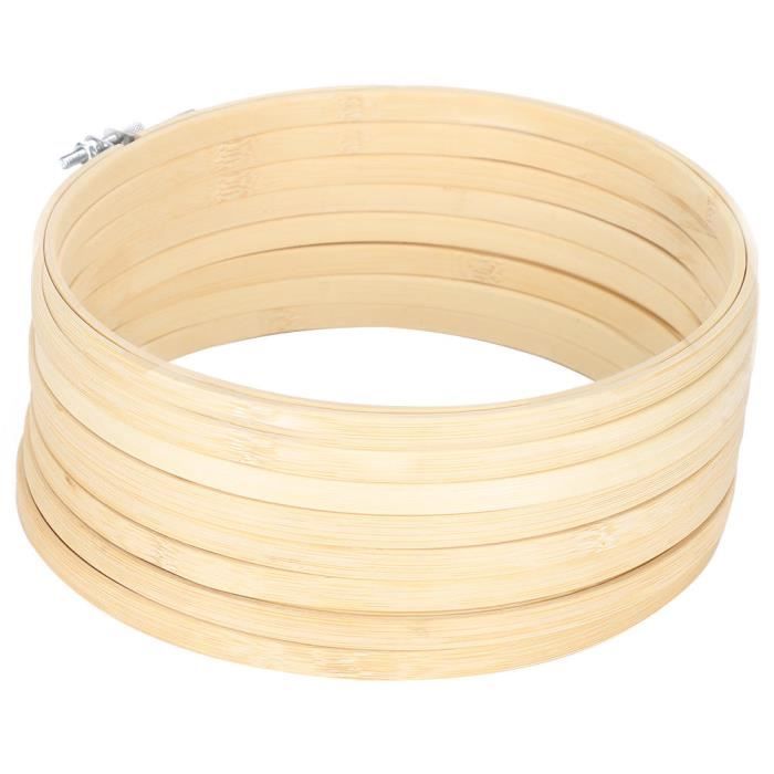 Cerceau à Broder En Bois De Hêtre - Diamètre 28 Cm, Finition Lisse, Vis Laiton Pour Point De Croix Et Broderie
