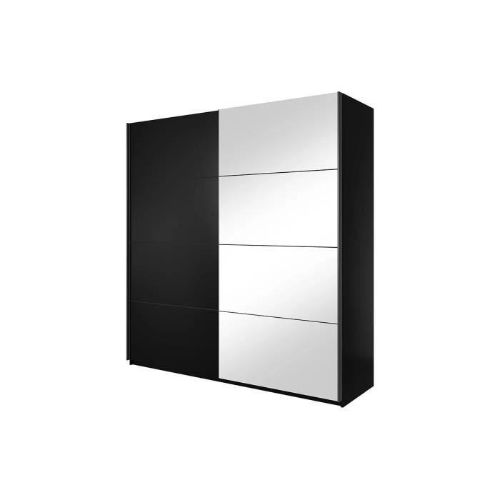 Armoire moderne à portes coulissantes, armoire avec miroir en verre