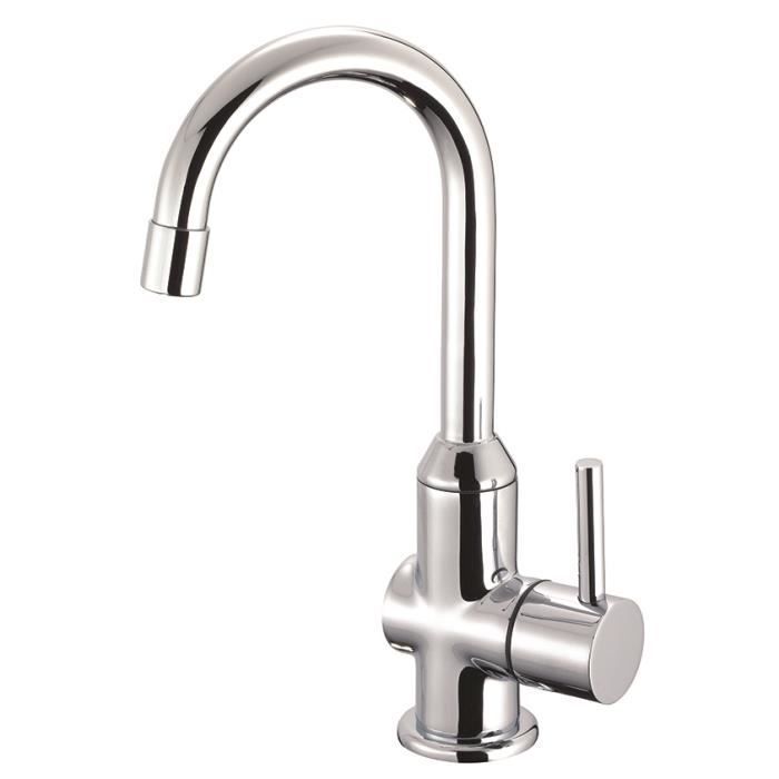 Raguso Robinet Plastique Robinet Simple Eau Froide Mitigeur Lavabo Lisse Robinet Salle Bain Lavabo Commutateur Manuel Lave Main WC Accessoire Evier