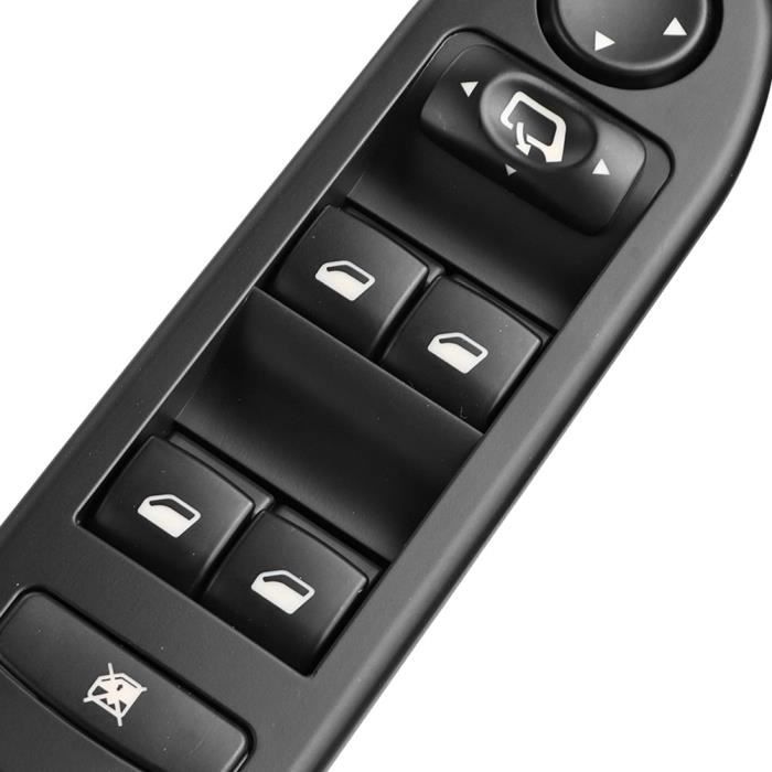 Qiilu - Panneau De Commande De Fenêtre Conducteur Gauche - Noir, ABS - Compatible Audi A4/S4/RS4 8E (2001-2008) - 2